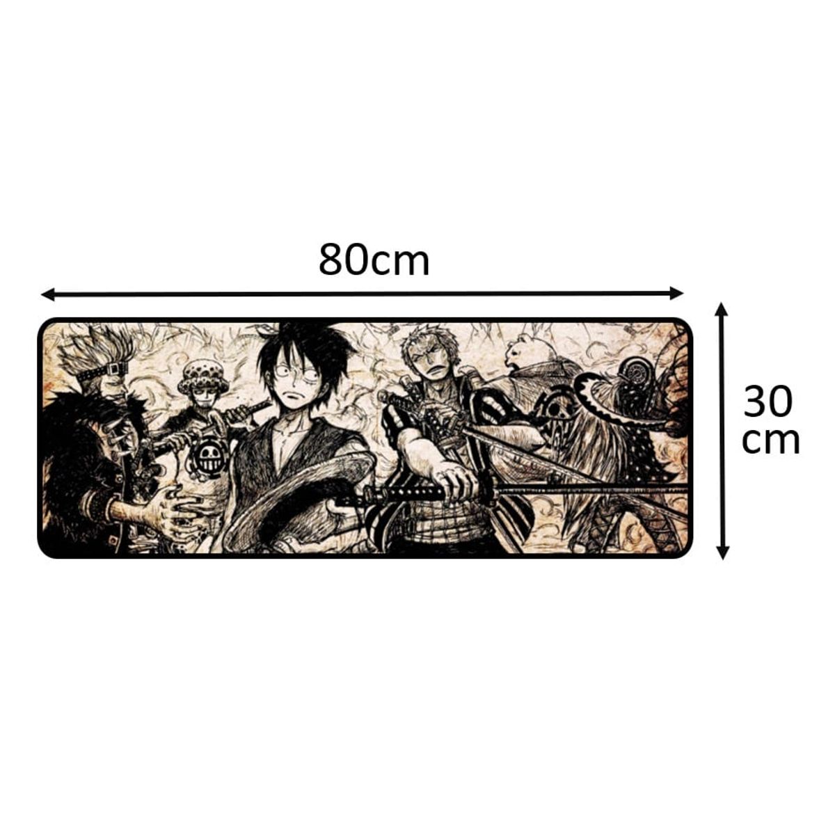 OEM - Pad Mouse Gaming Alfombrilla para PC 80x30cmx4mm ONE PIECE XL Gamer