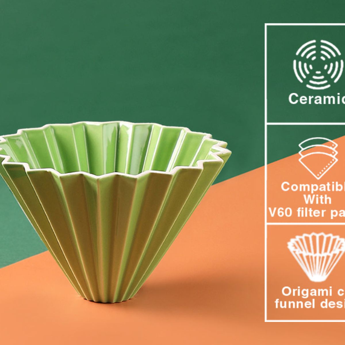 GENERICO - Dripper tipo Origami verde