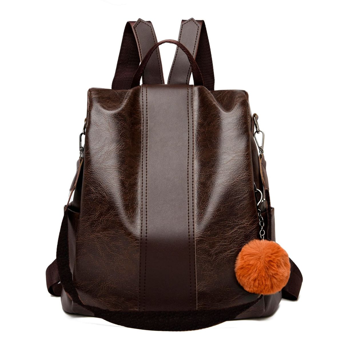 GENERICO - Mochila Morral Antirrobo Cruzada Cuero PU De Tres Usos Moda