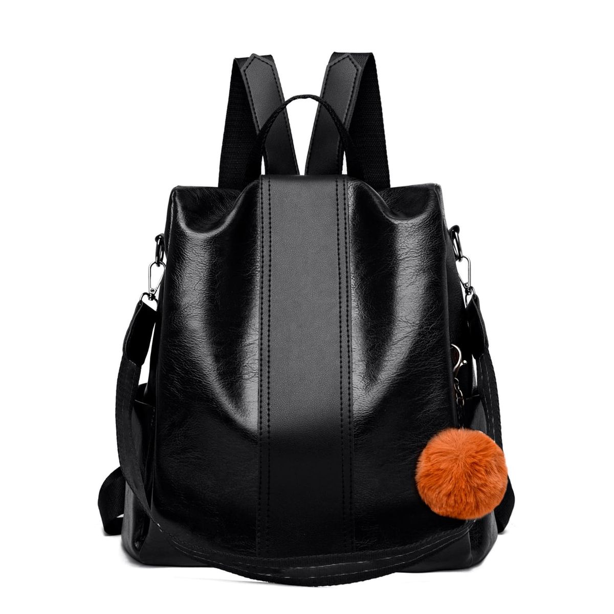 GENERICO - Mochila Morral Antirrobo Cruzada Cuero PU De Tres Usos Moda