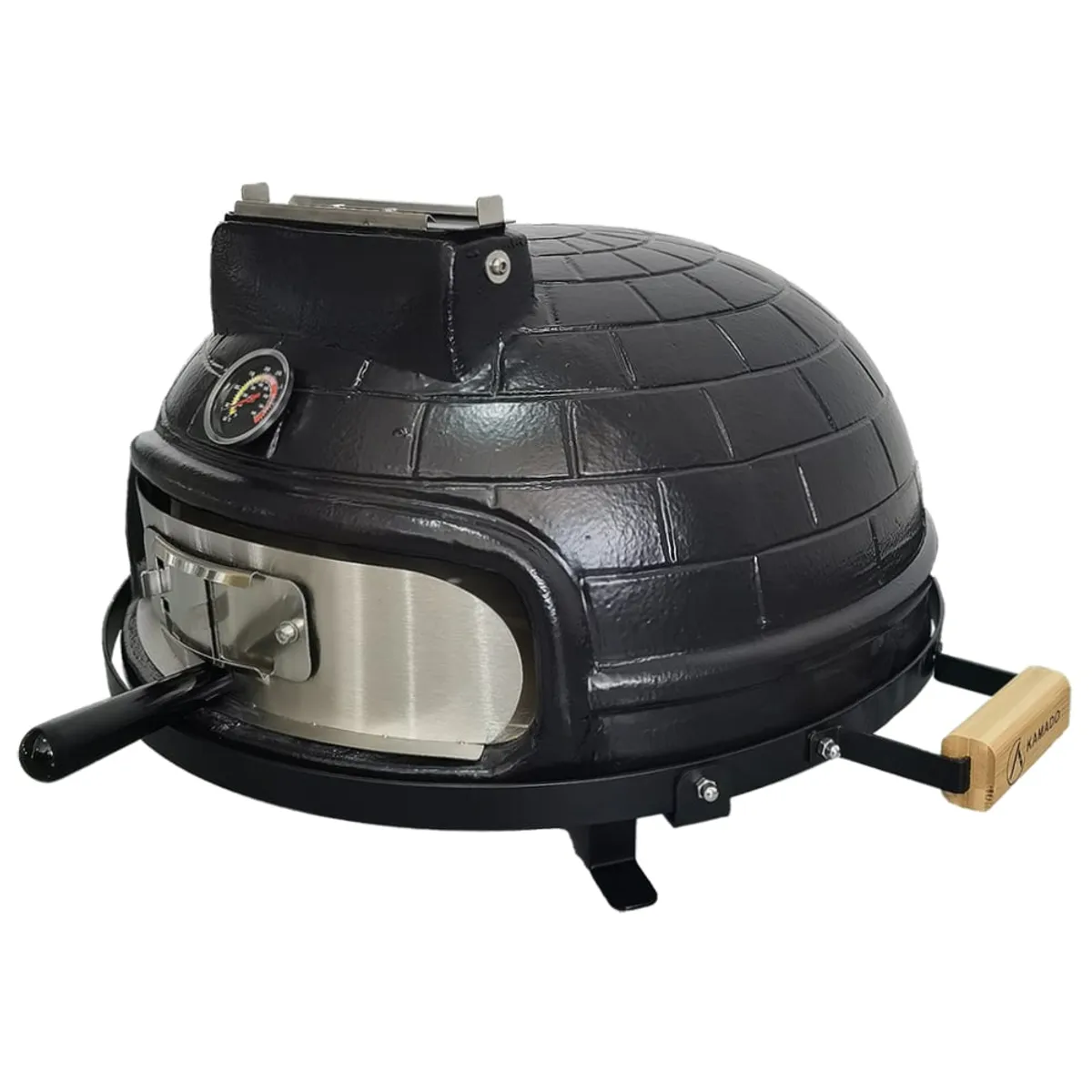 HIGRILL - Horno Pizzero de Ceramica A Leña Clasico 21″ Brick Negro