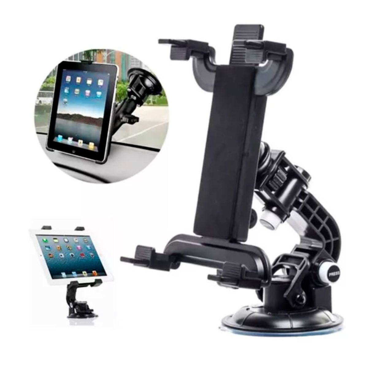 GENERICO - Soporte Holder para Tablet y IPad Auto 360° Chupón