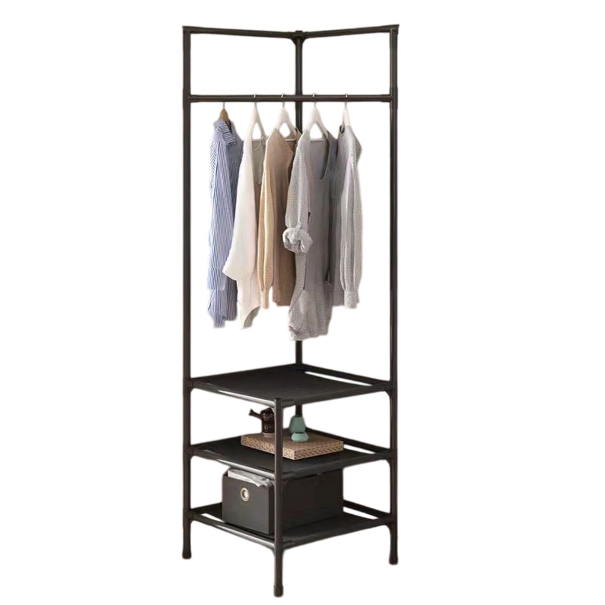 GENERICO - Estante De Ropa Perchero Esquinero Colgador Zapatera