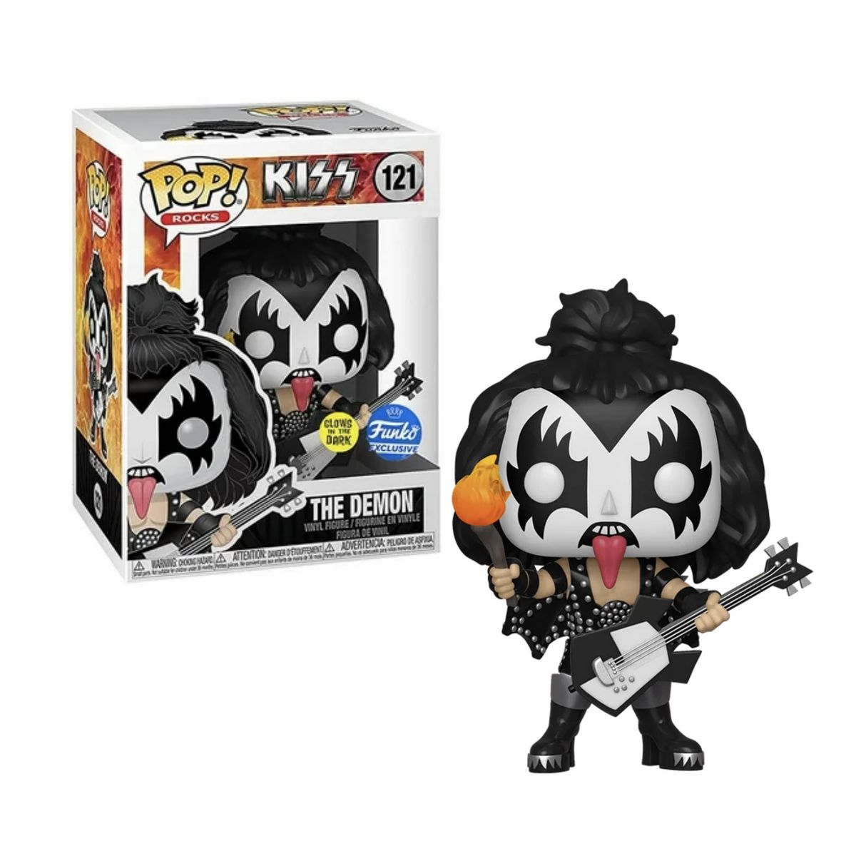 FUNKO - The Demon Funko Pop 121 Kiss Glow Dark Exclusivo Rock