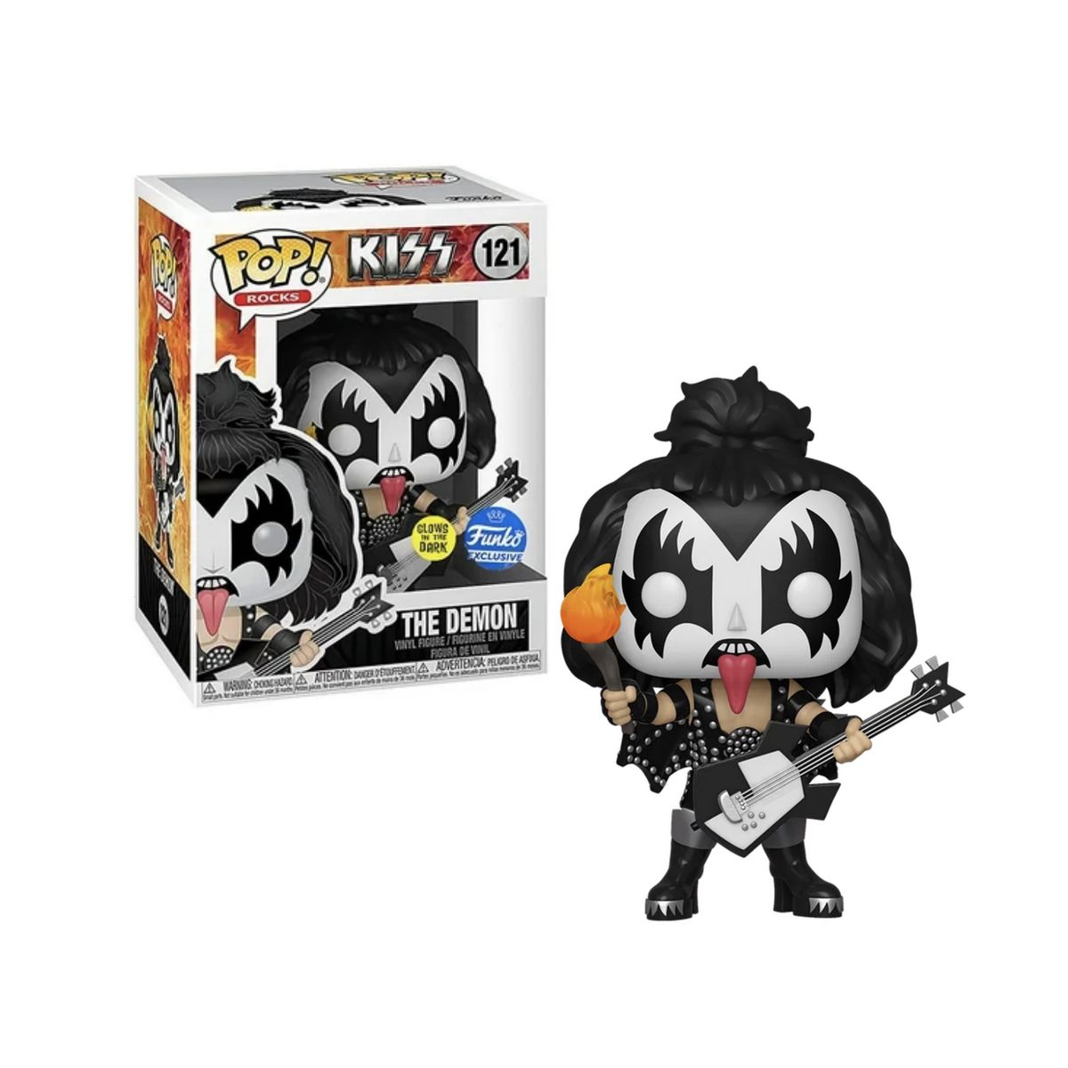 FUNKO - The Demon Funko Pop 121 Kiss Glow Dark Exclusivo Rock