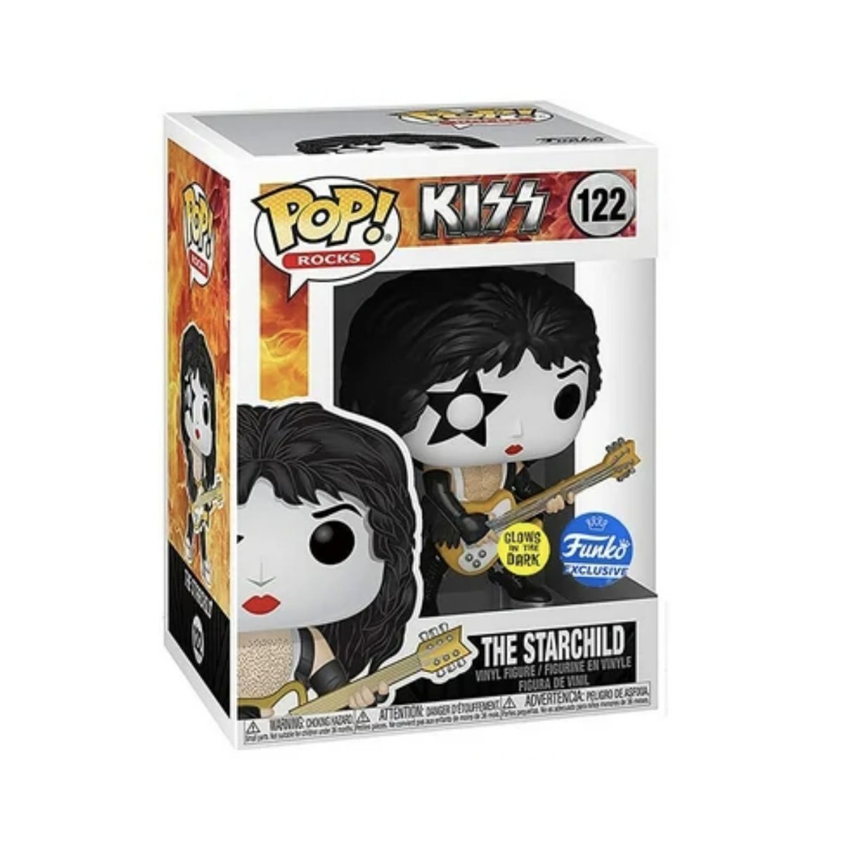FUNKO - The Starchild Funko Pop 122 Kiss Glow Dark Exclusivo Rock