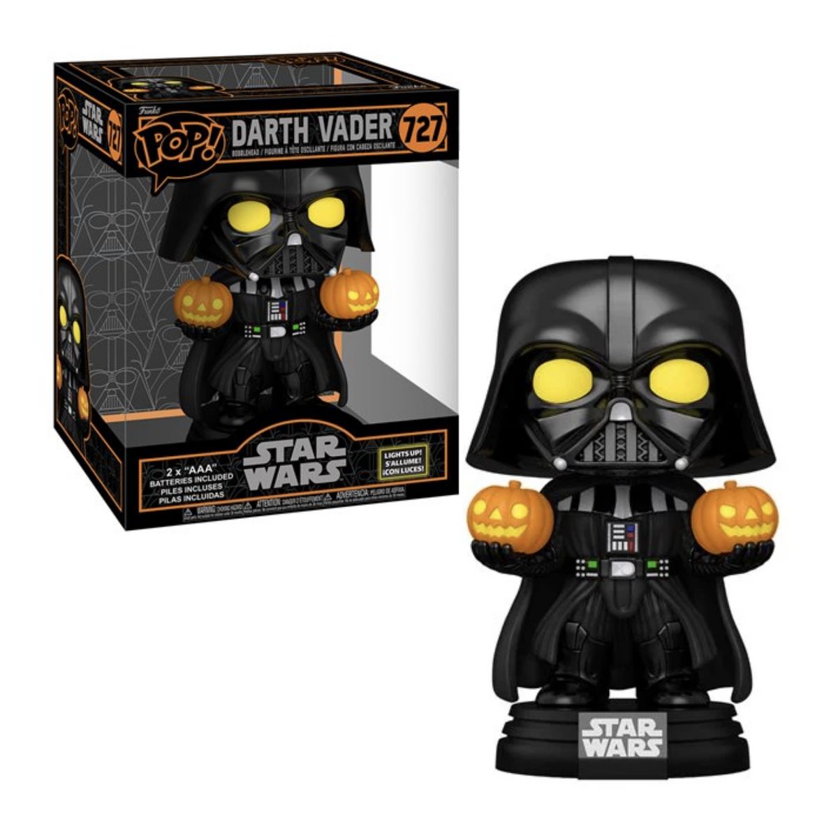 FUNKO - Darth Vader Halloween Funko Pop 727 con Luces  Star Wars
