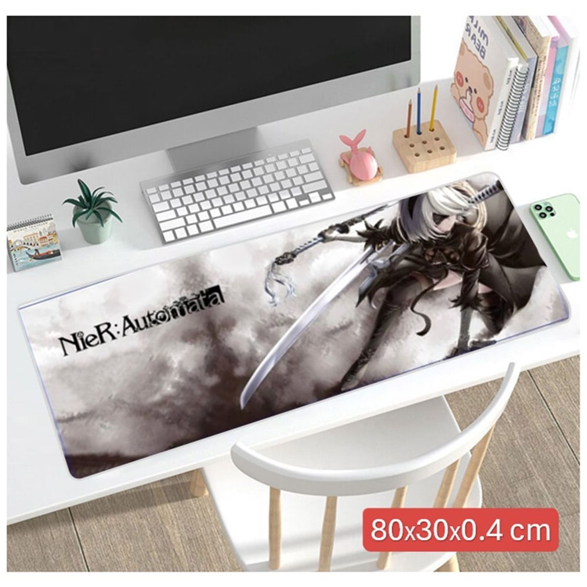 GENERICO - Pad Mouse Gaming - Alfombrilla para PC 80x30cmx4mm XL NIER Automata