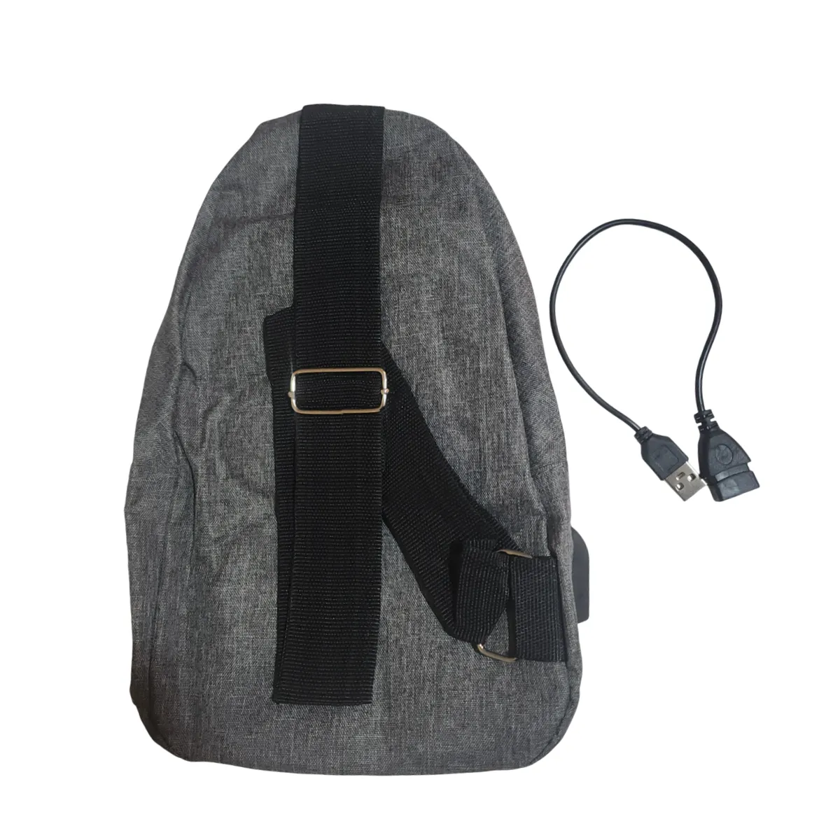 GENERICO - Pechera Mochila Morral Hombre de nylon con puerto USB