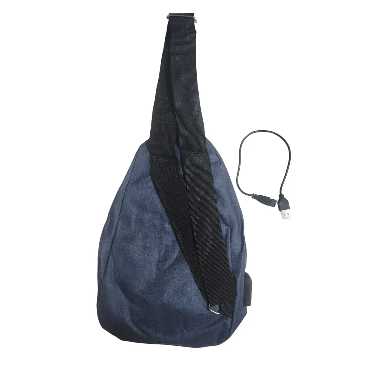 GENERICO - Pechera Mochila Morral Hombre de nylon con puerto USB