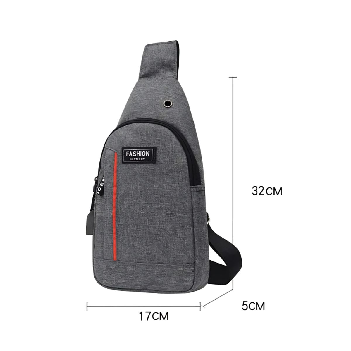 GENERICO - Pechera Mochila Morral Hombre de nylon Con conector USB