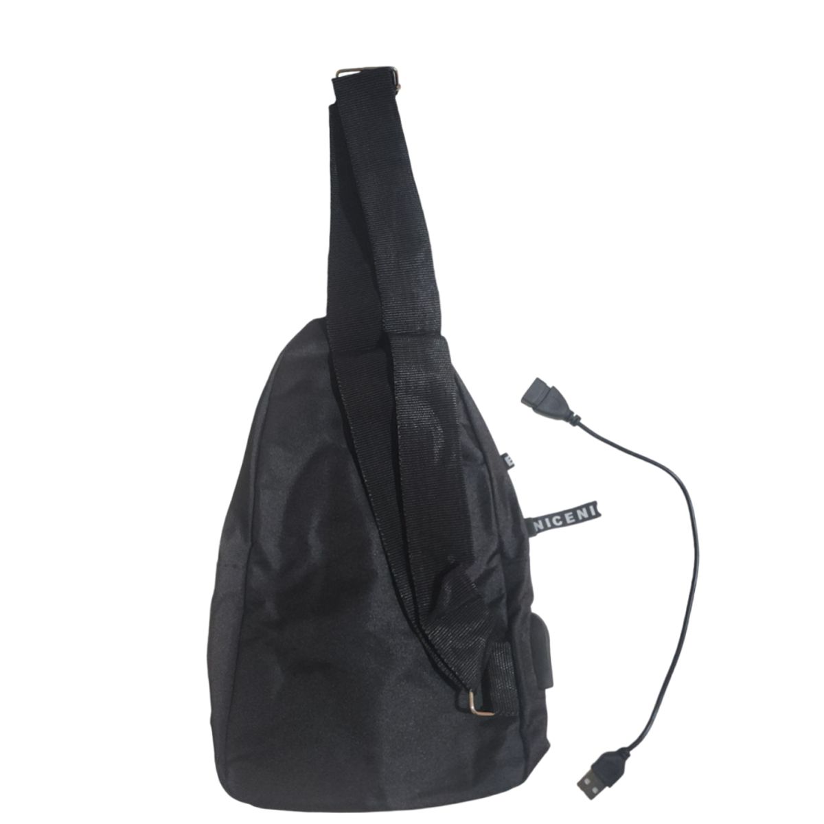GENERICO - Pechera Mochila Morral Hombre de nylon Con conector USB