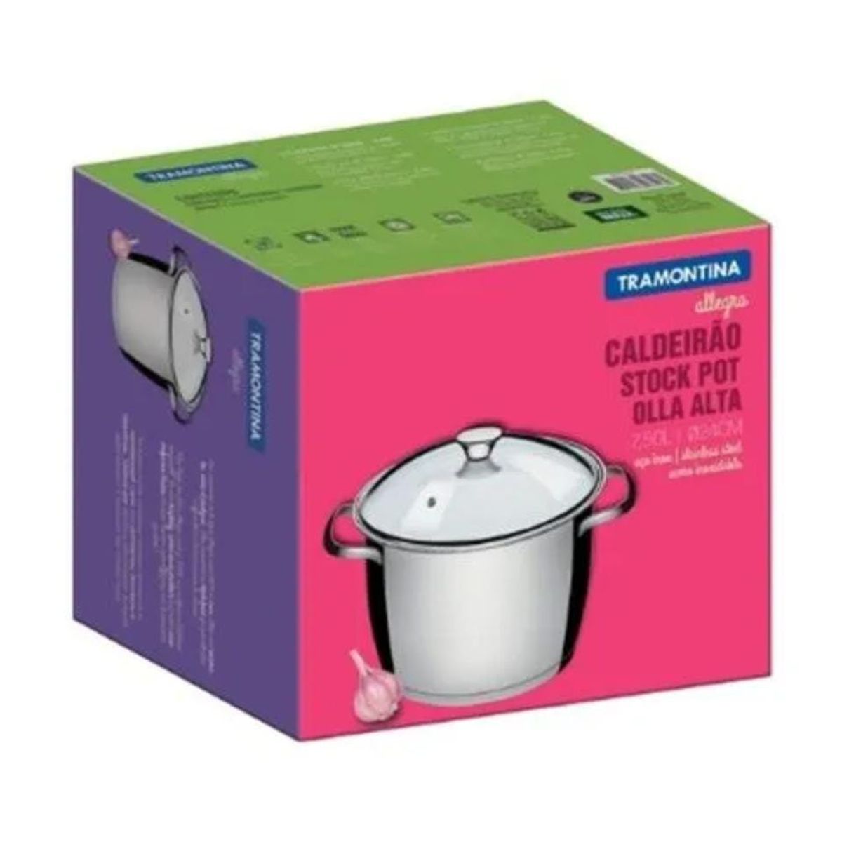 TRAMONTINA - Olla Acero 18 Cm (2.20 Lt) Allegra T/Vid - Tramontina