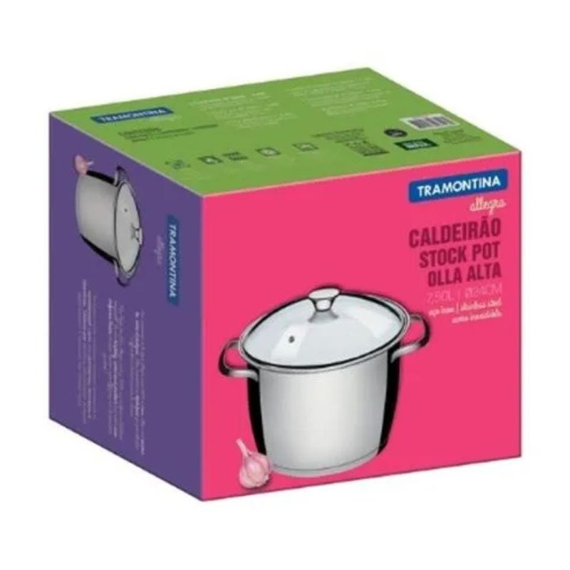 TRAMONTINA - Olla Acero 18 Cm (2.20 Lt) Allegra T/Vid - Tramontina