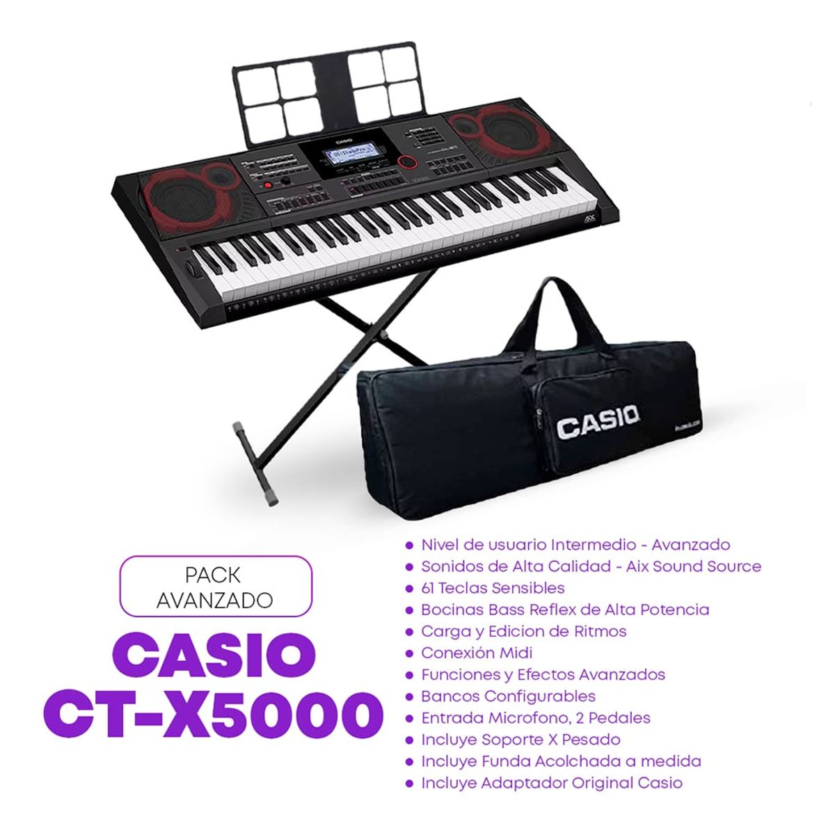 CASIO - TECLADO CT-X5000 PACK AVANZADO