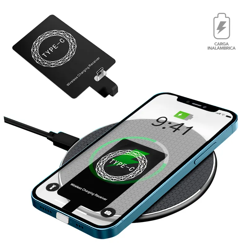 KELLER - Adaptador Receptor de Carga Inalámbrica Tipo C CJ3