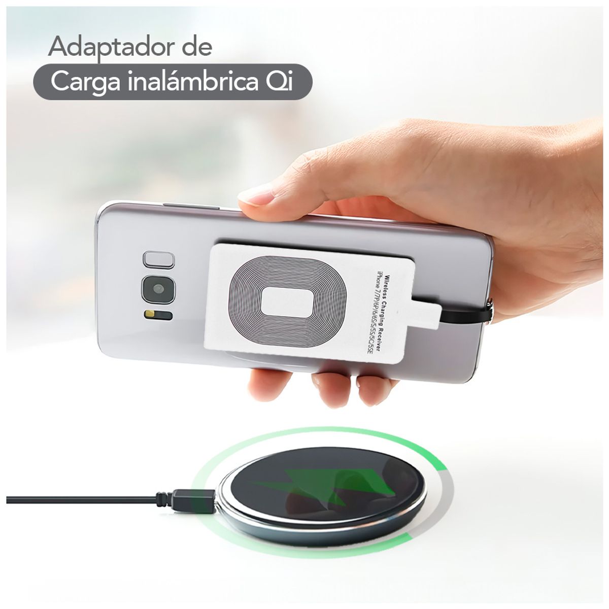 KELLER - Adaptador Receptor de Carga Inalámbrica para IPhone CJ3