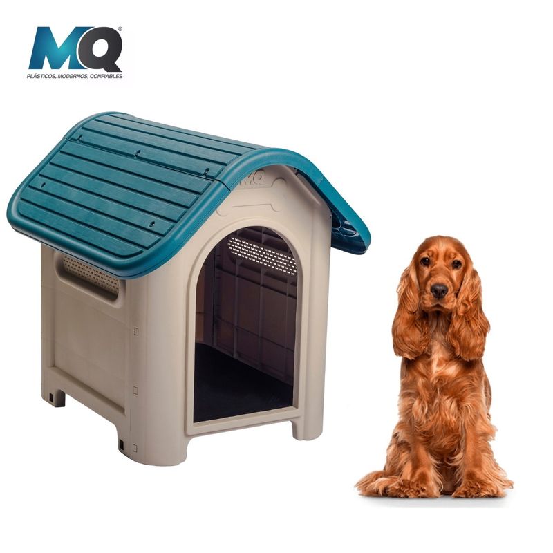 QRUBBER - Casa Para Mascota PequeñaMediana Color Turquesa  MQ