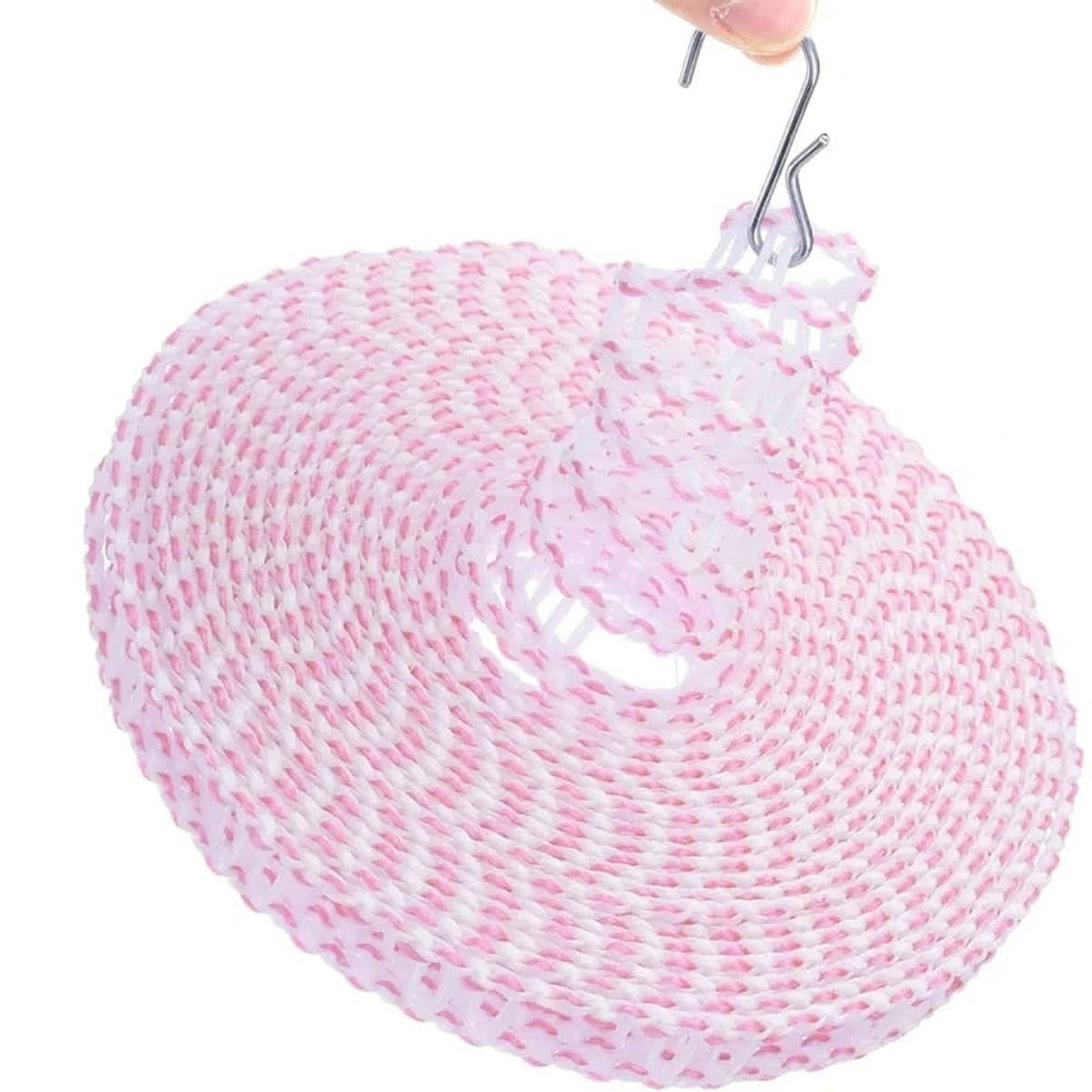 GENERICO - Tendedero Cordel 8 metros para ropa rosa