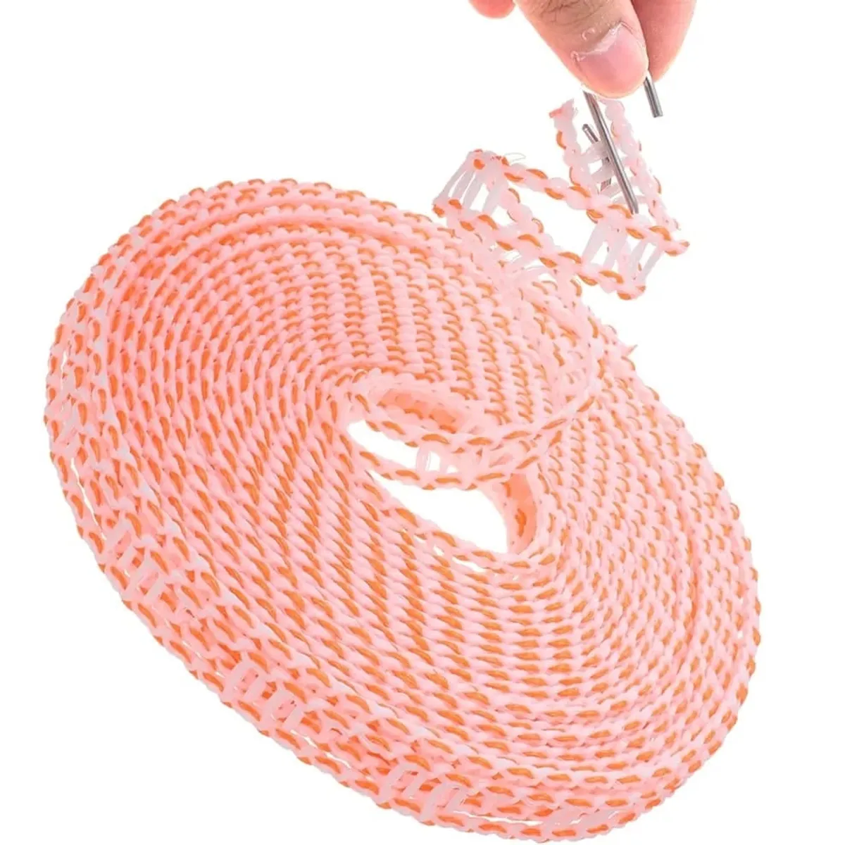 GENERICO - Tendedero Cordel 8 metros para ropa naranja