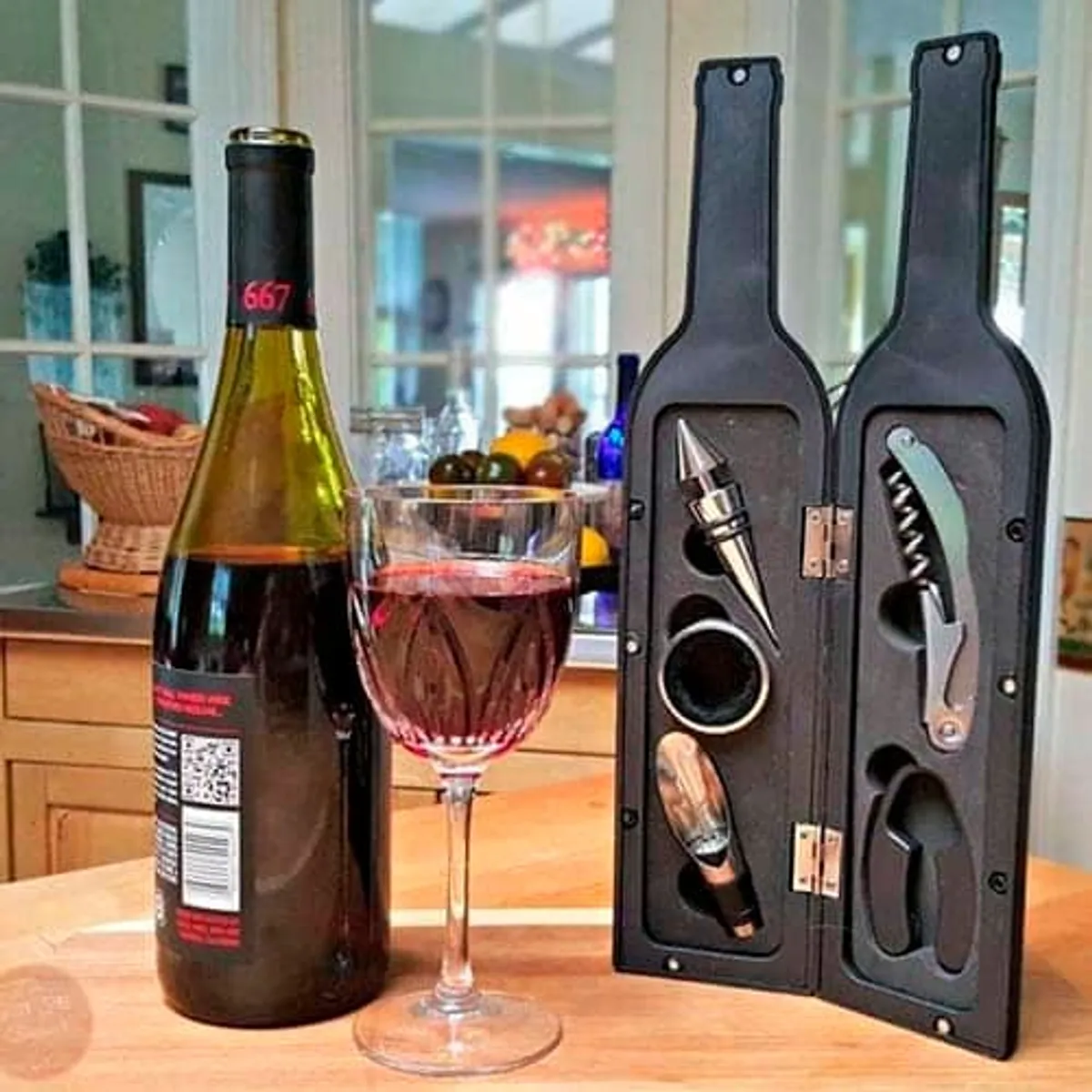 GENERICO - Set de Sacacorcho 5 Piezas para vino Vino