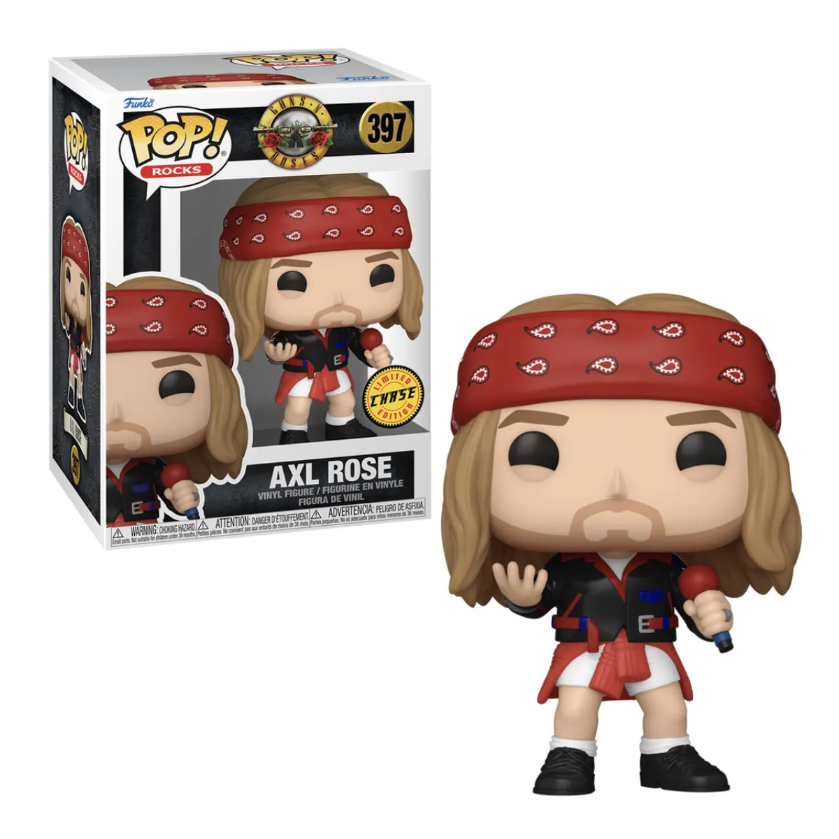 FUNKO - Axl Rose Chase 1992 Funko Pop 397 Guns N Roses Rocks