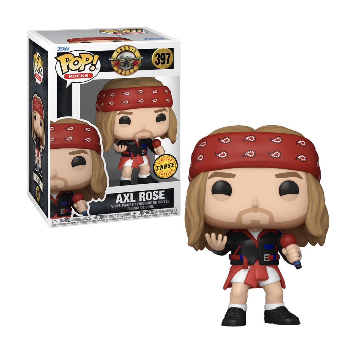 FUNKO - Axl Rose Chase 1992 Funko Pop 397 Guns N Roses Rocks