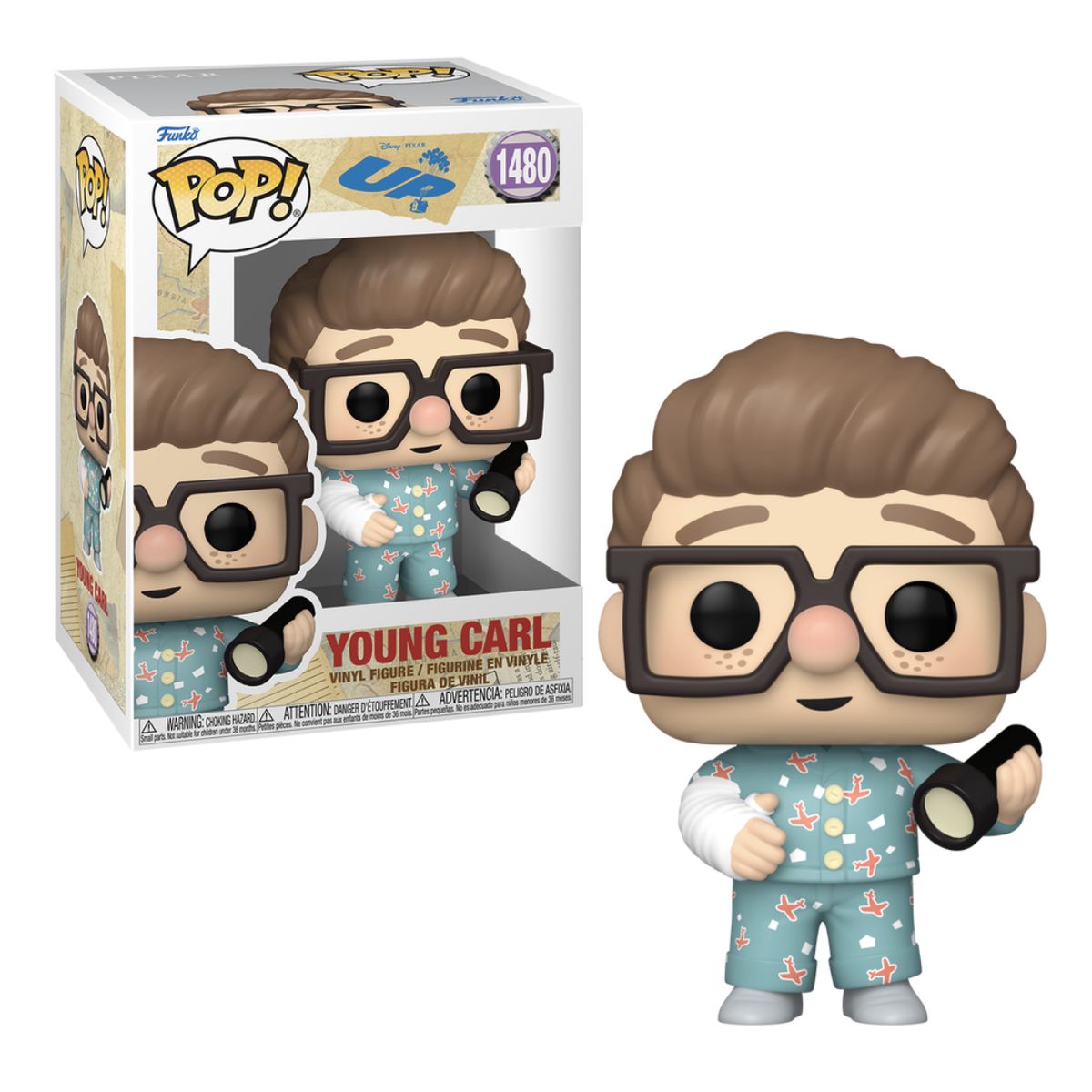 FUNKO - Carl Joven Funko Pop 1480 UP Disney Nuevo Original