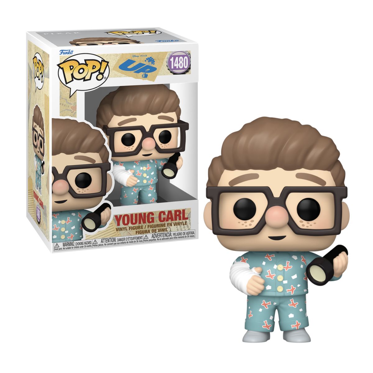 FUNKO - Carl Joven Funko Pop 1480 UP Disney Nuevo Original