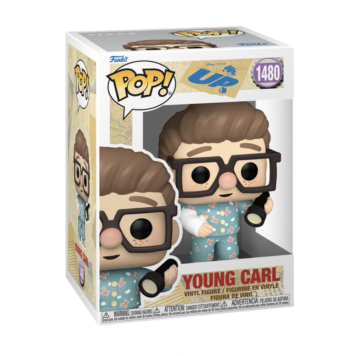 FUNKO - Carl Joven Funko Pop 1480 UP Disney Nuevo Original