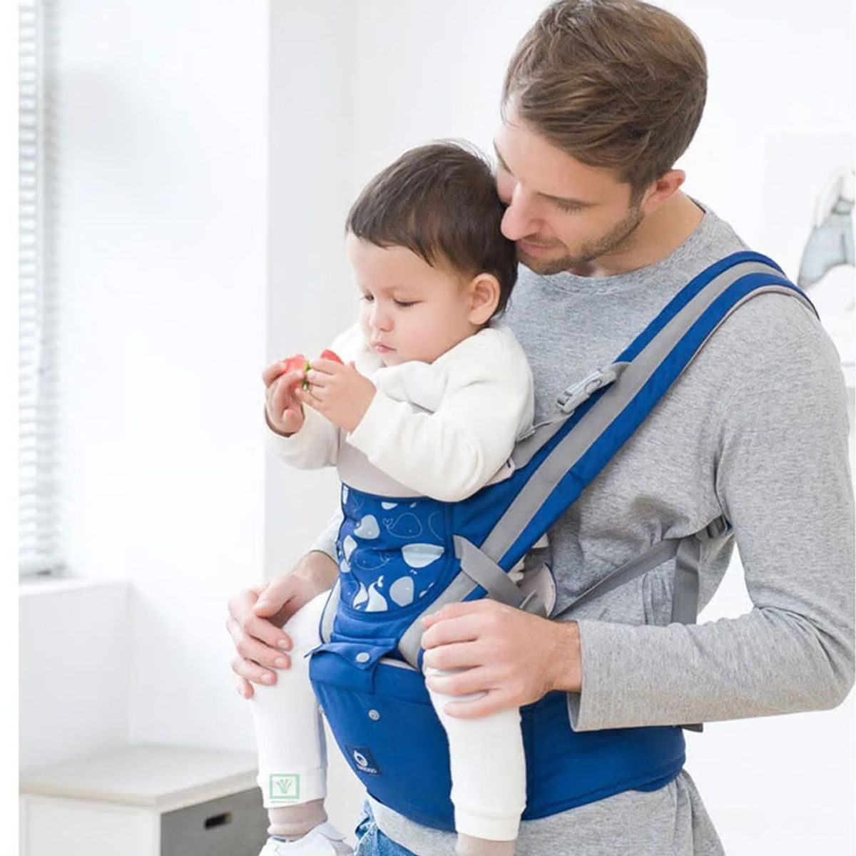 GENERICO - Canguro para Bebé Ergonómico Ballena 3 en 1 Azul