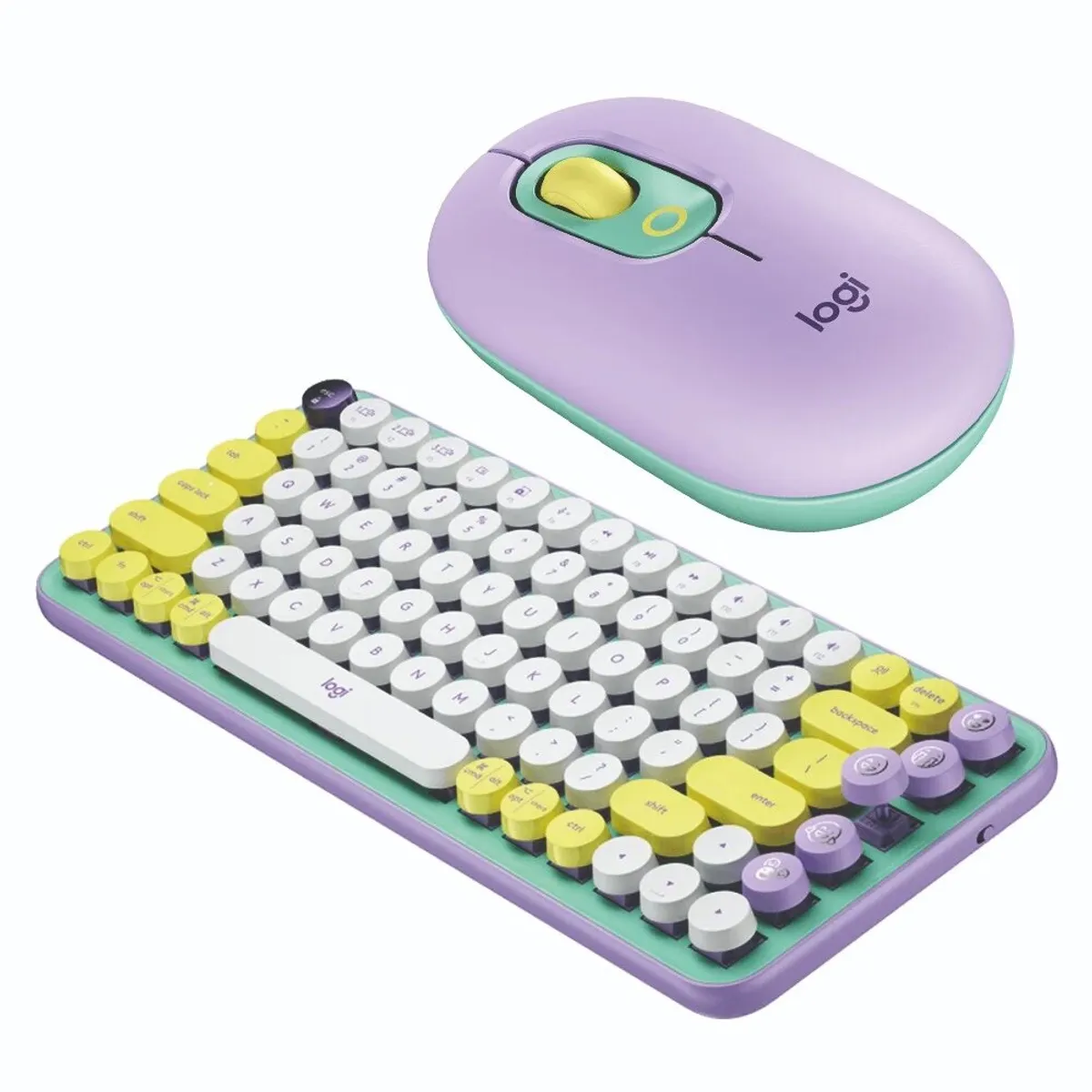 LOGITECH - KIT LOGITECH TECLADO + MOUSE POP  LILAGREEN