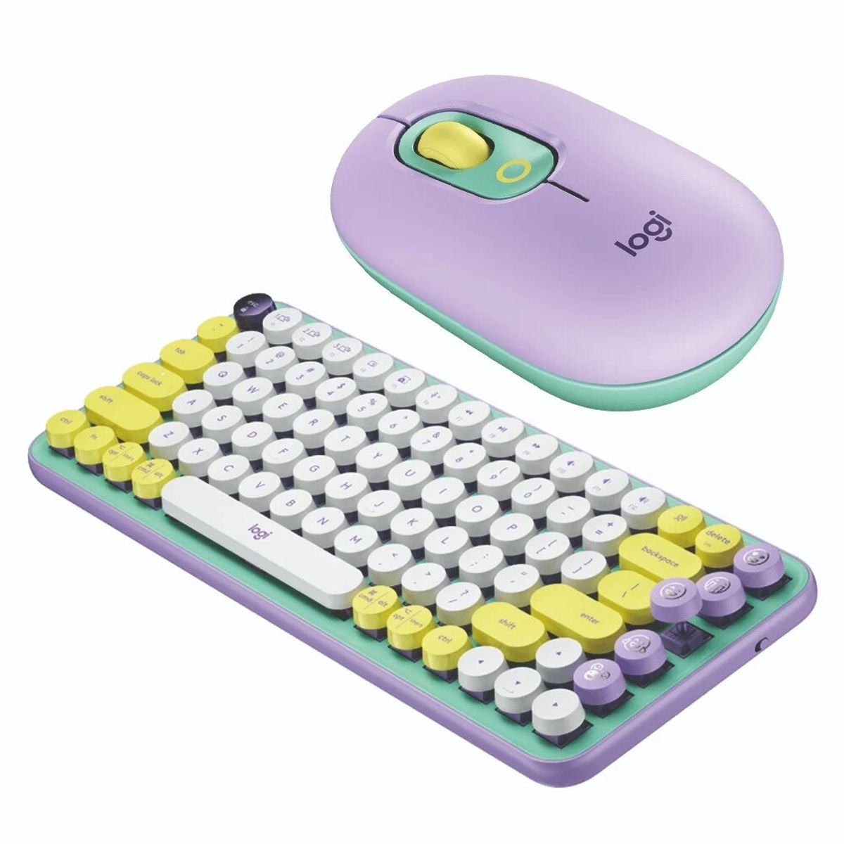 LOGITECH - KIT LOGITECH TECLADO + MOUSE POP  LILAGREEN
