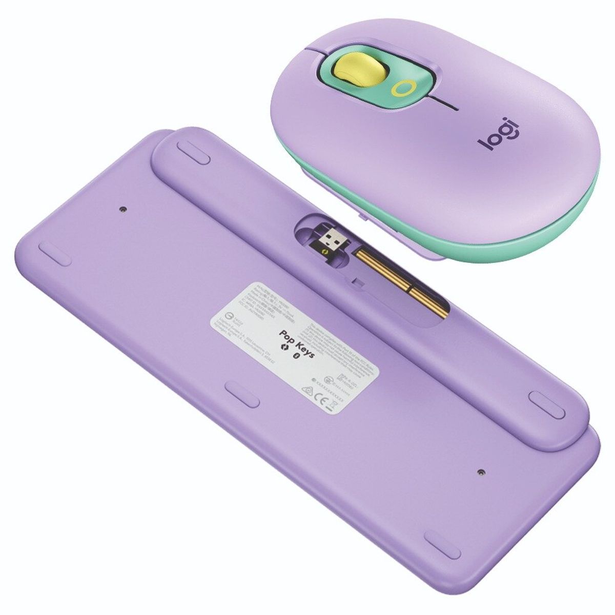 LOGITECH - KIT LOGITECH TECLADO + MOUSE POP  LILAGREEN