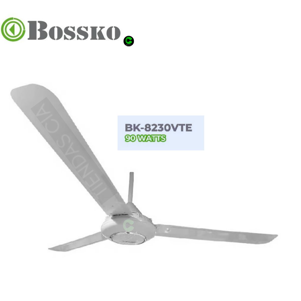 BOSSKO - Ventilador de techo BOSSKO BK-8230VTE 90W