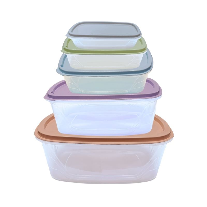 OEM - Set 5 Taper Contenedor Rectangular y Organizador de Cocina con Tapa