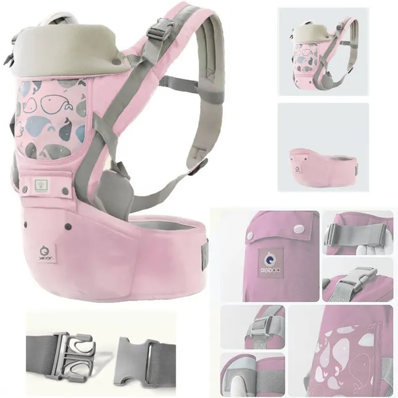 GENERICO - Canguro para Bebé Ergonómico Ballena 3 en 1 Rosado