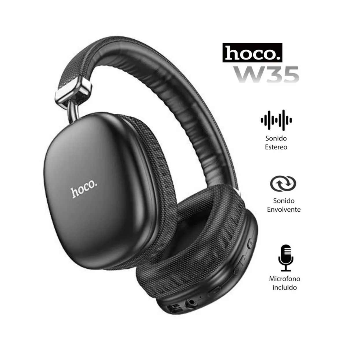 HOCO - Audífonos Bluetooth Inalámbricos Hoco W35 Black