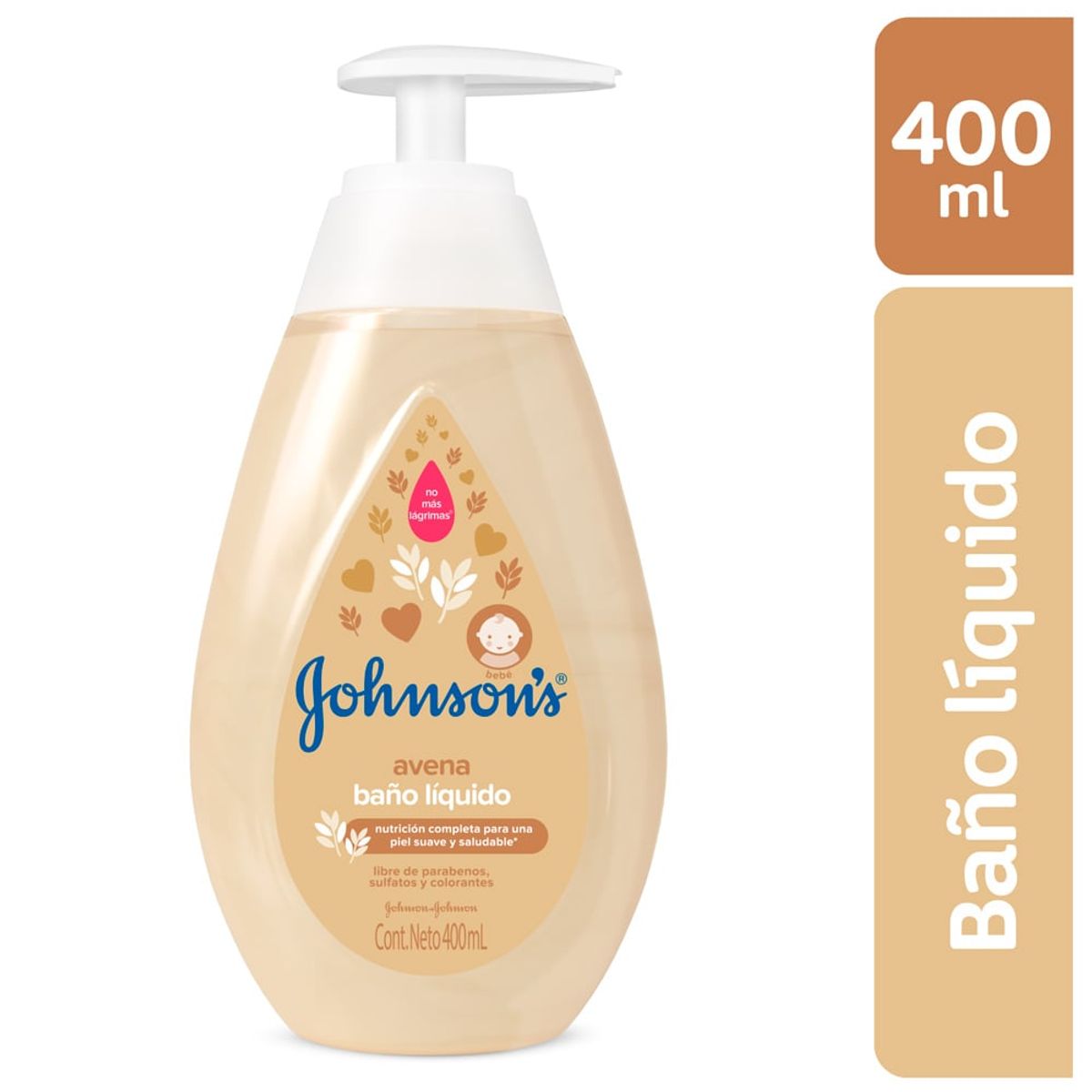JOHNSON'S BABY - Baño Líquido Johnsons Avena Piel Suave y Saludable 400ml