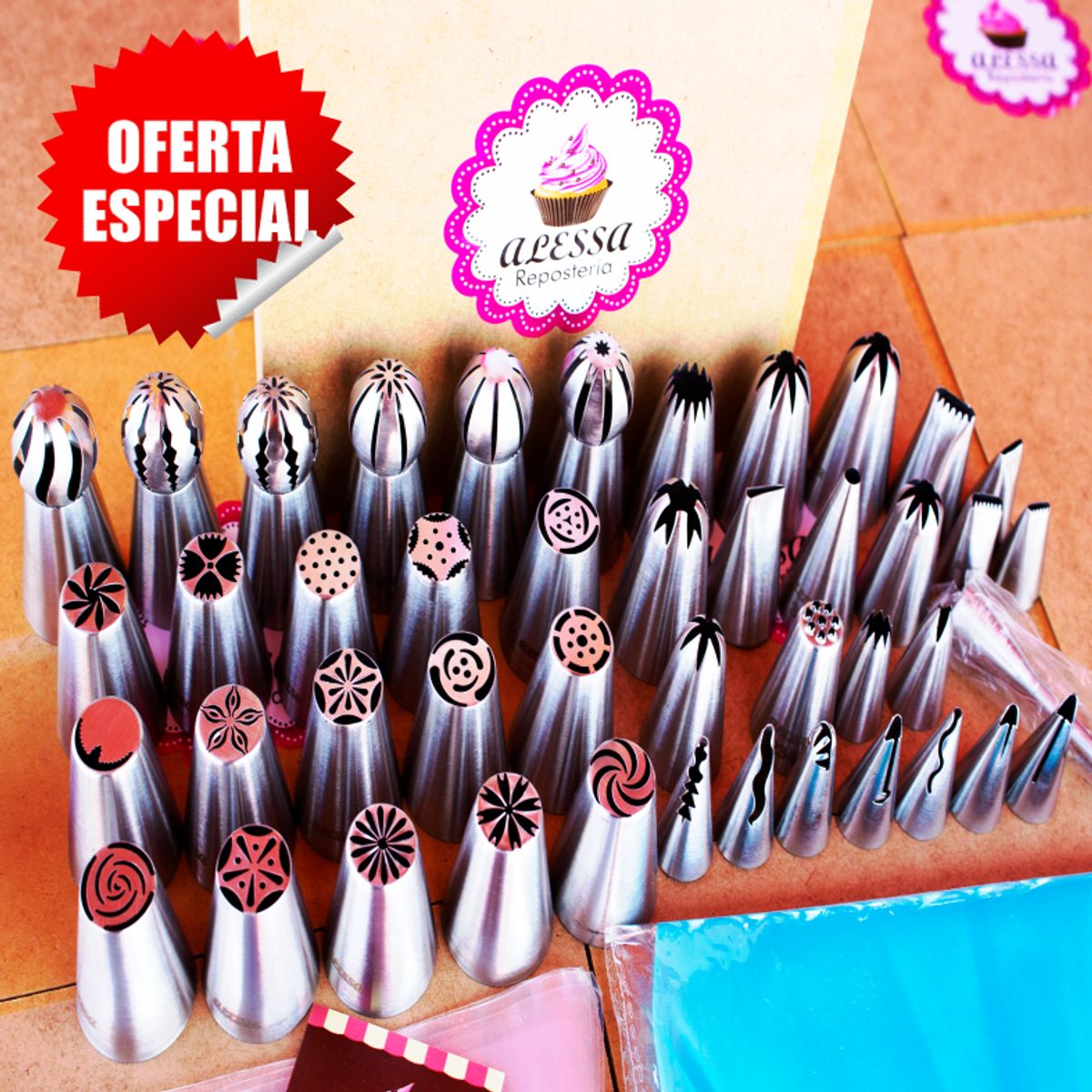 GENERICO - 44 Boquillas Profesionales para Repostería + Regalos