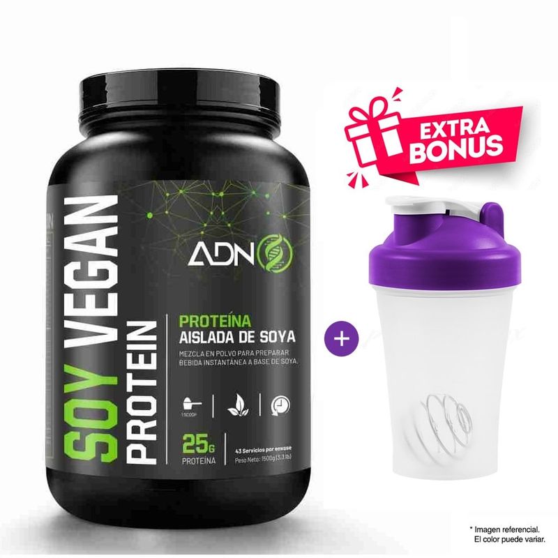 ADN - SOY VEGAN 1.5 KG VAINILLA + SHAKER