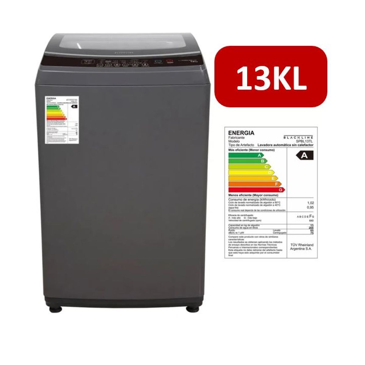 BLACKLINE - LAVADORA BLACKLINE CARGA SUPERIOR 13KG SPBL13TL