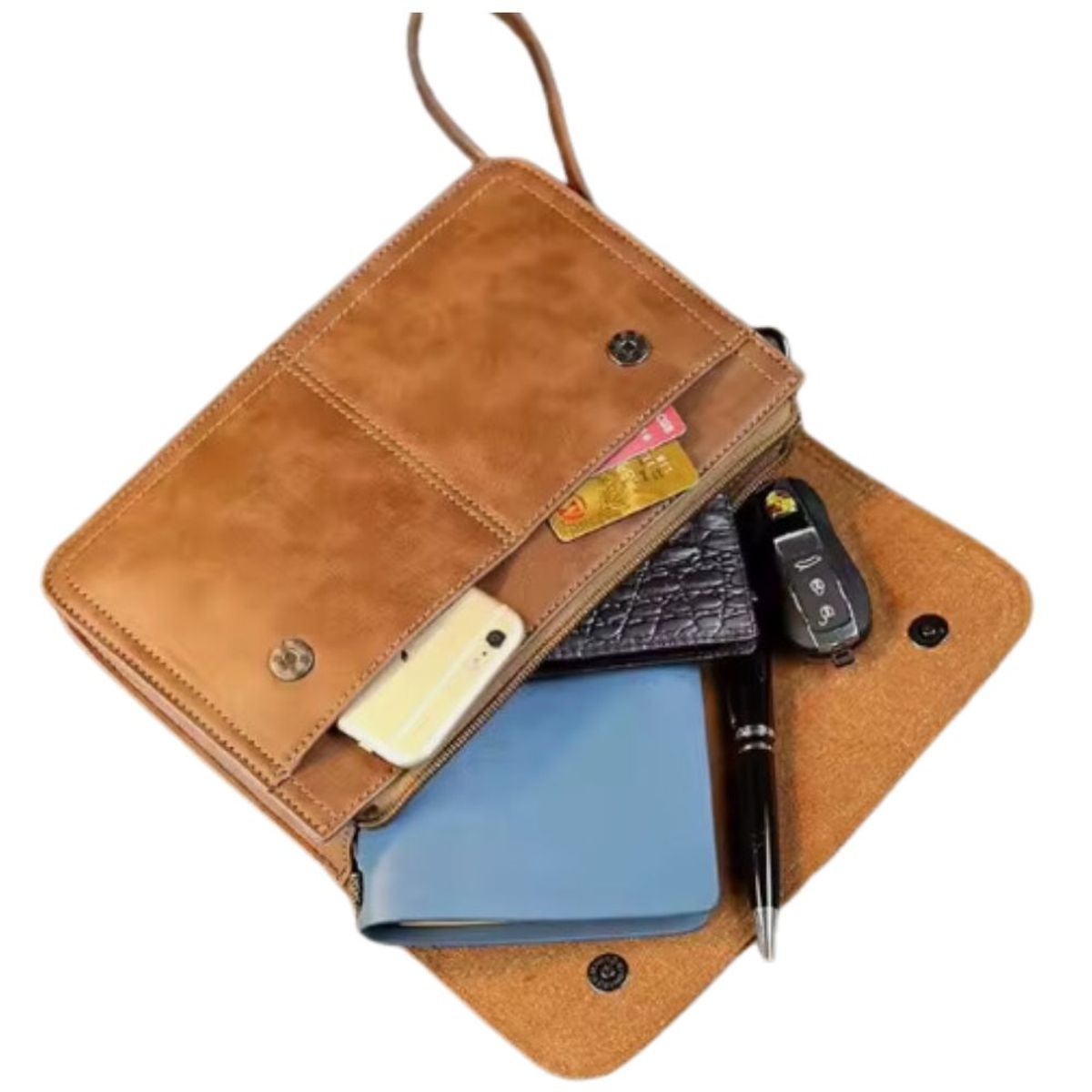 GENERICO - Morral de cuero diseño ejecutivo elegante de cuero