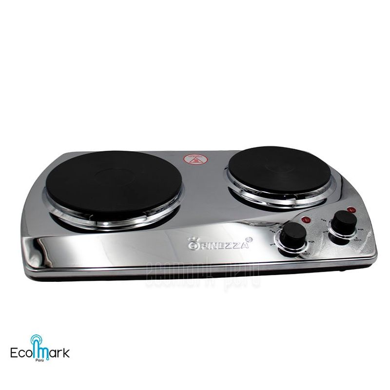 FINEZZA - Cocina Eléctrica Finezza 2 Hornillas Acero 2250w.