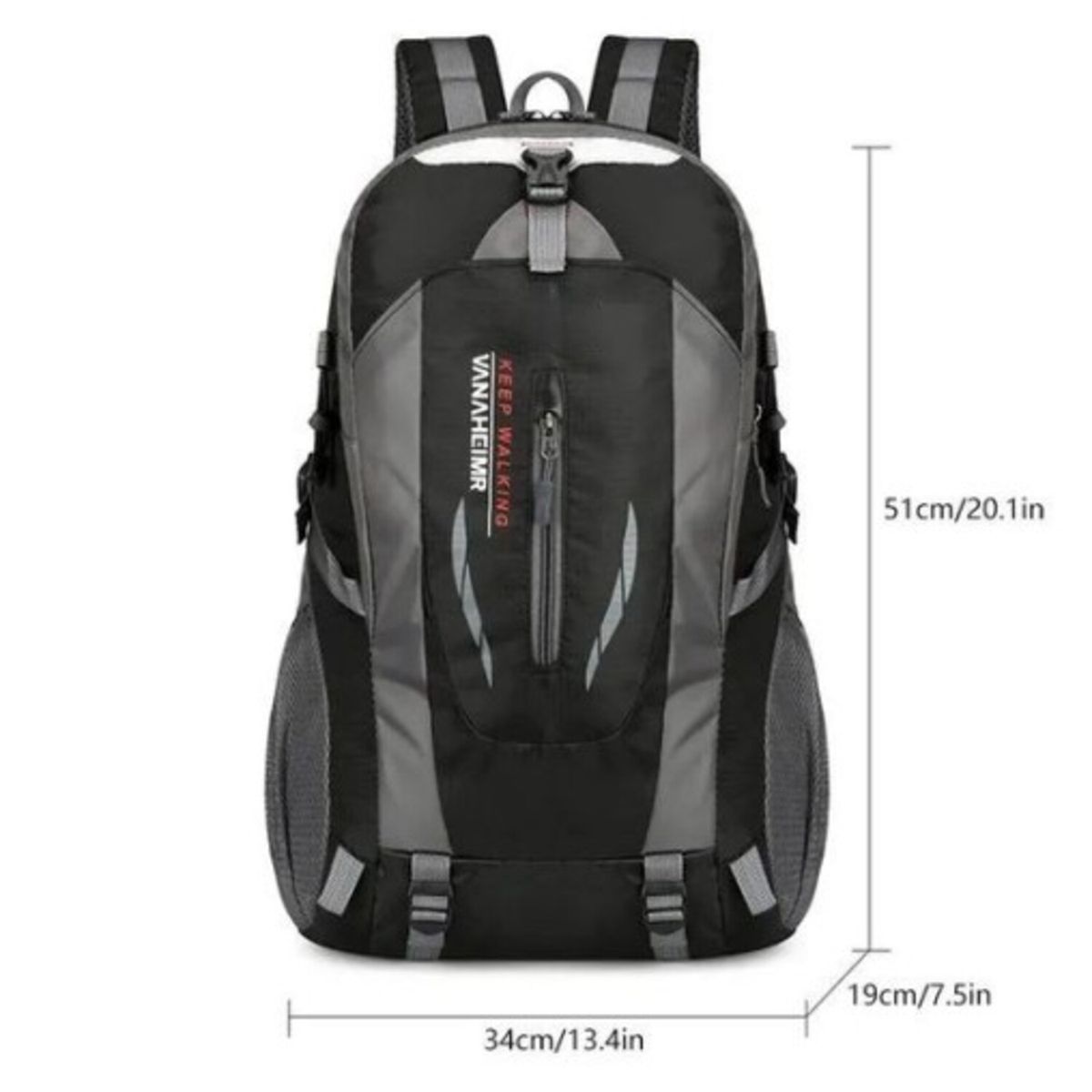GENERICO - Mochila Maleta Deportiva 40 Litros Sport Viaje Laptop Negro
