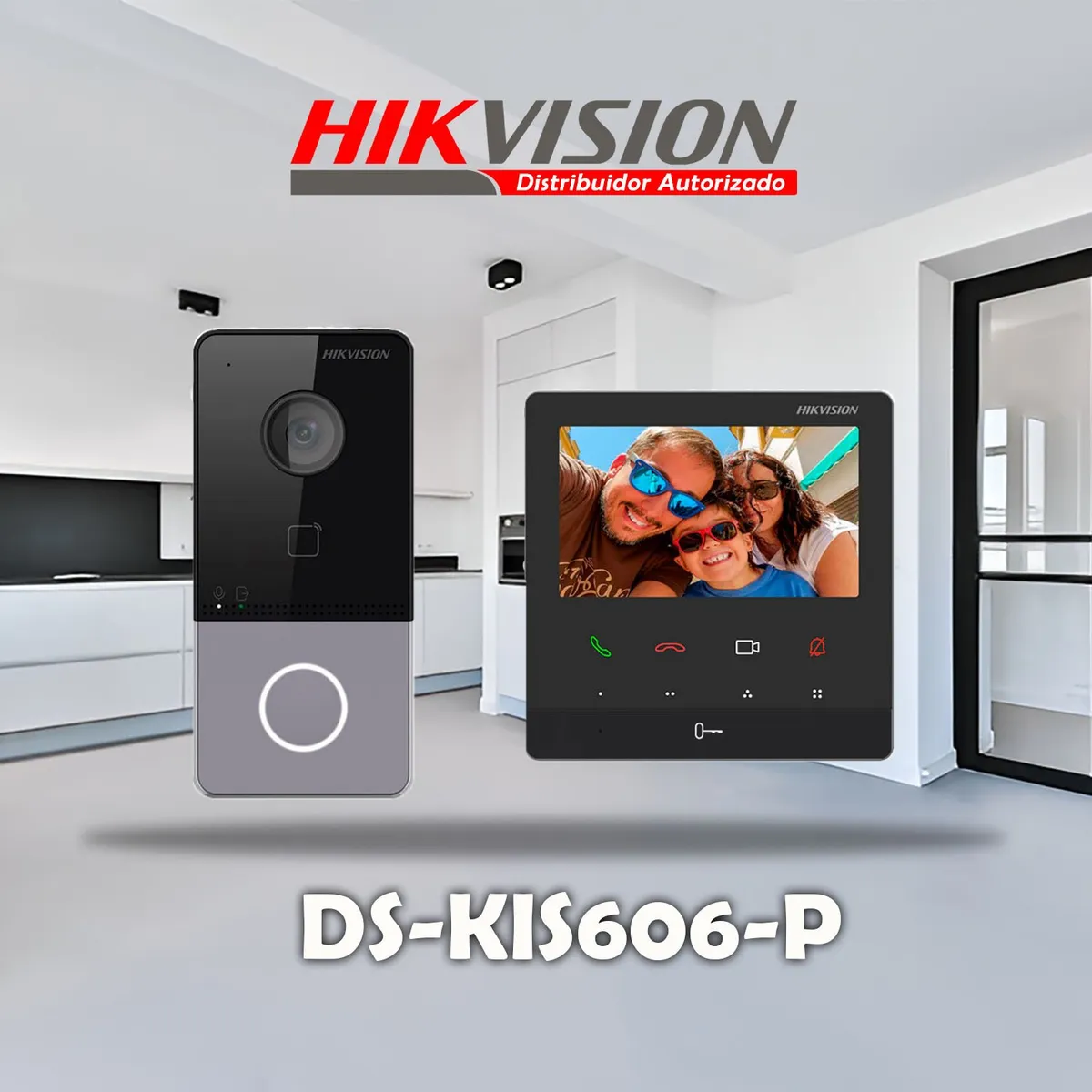 HIKVISION - KIT VIDEOPORTERO IP WIFI DS-KIS606 FULL HD 1 MONITOR IP LLAMADA APP