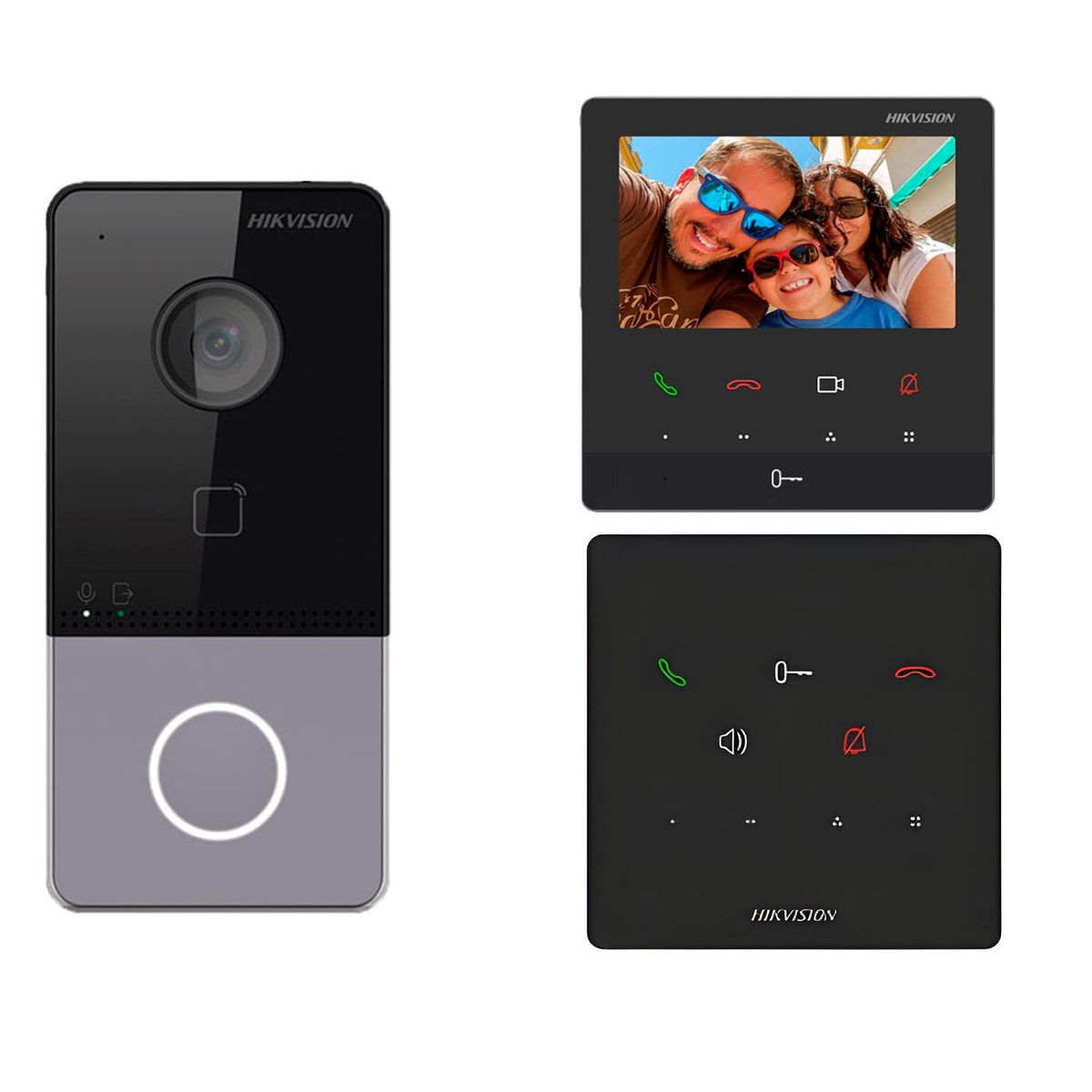 HIKVISION - KIT VIDEOPORTERO IP WIFI DS-KIS606 FULL HD 2 ANEXOS IP LLAMADA APP