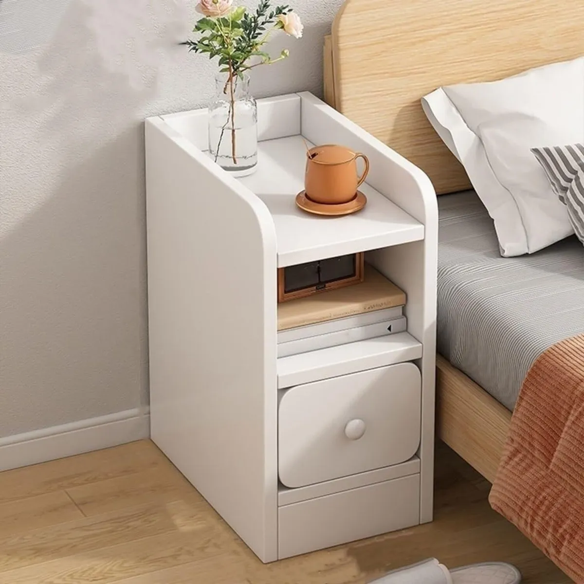 GENERICO - Mesa De Noche Moderla Minimalista Para Dormitorio Velador Gabinete