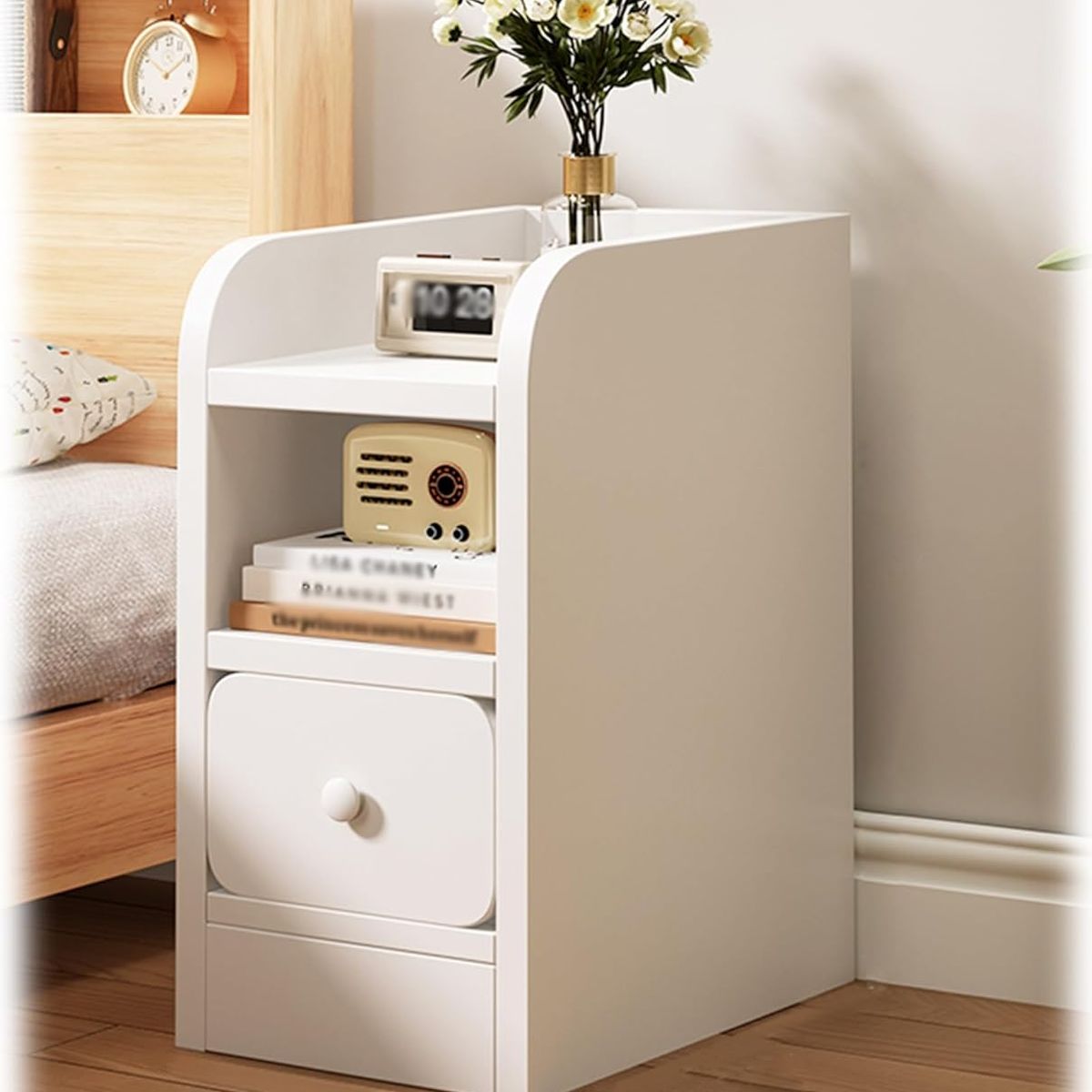 GENERICO - Mesa De Noche Moderla Minimalista Para Dormitorio Velador Gabinete