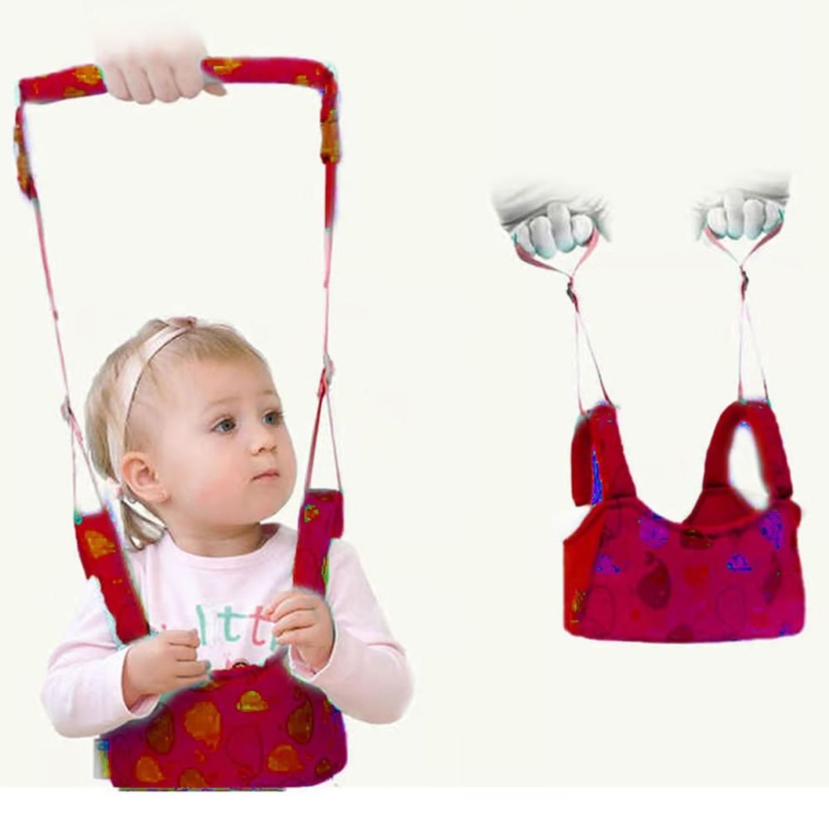 GENERICO - Arnés Caminador 2 en 1 Primeros Pasos Guinda